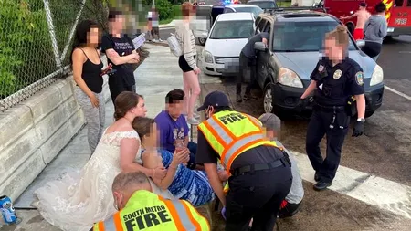 SOLIDARITATE. O asistentă medicală care se întorcea de la propria nuntă a ajutat victimele unui accident