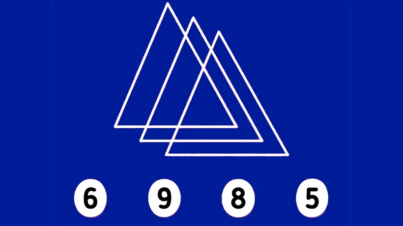TEST de inteligență | Câte triunghiuri sunt în această imagine: 6, 9, 8 sau 5?