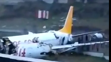 UPDATE: Un avion de pasageri a derapat de pe pistă și s-a rupt în bucăți, la Istanbul. Trei persoane au murit și 179 au fost rănite