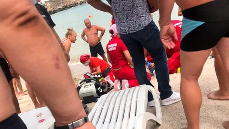 Alertă pe litoral. Intervenție pentru salvarea unui bărbat înecat la Olimp (VIDEO)