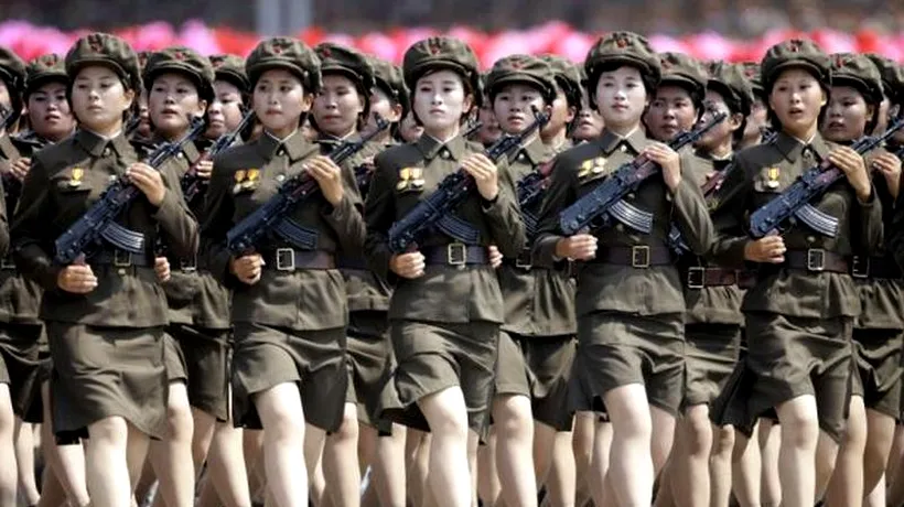 Imagini cu femeile militar din Coreea de Nord. GALERIE FOTO
