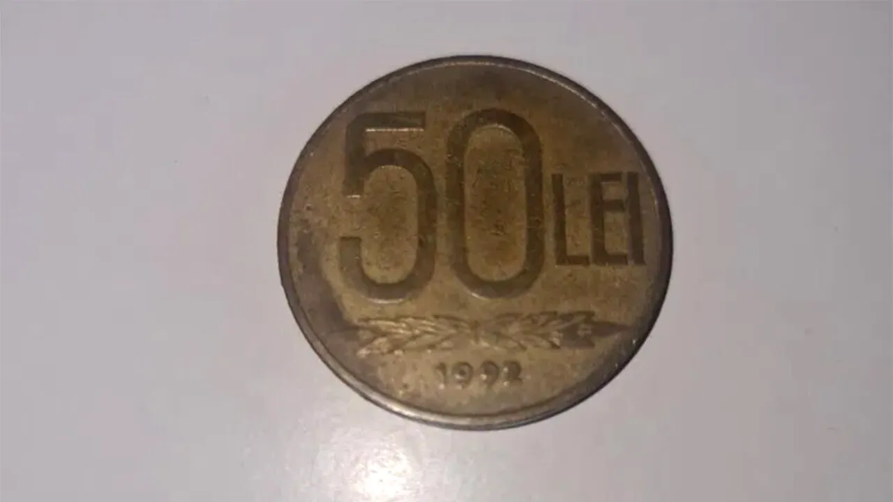 Mai știi celebra monedă de 50 de lei din 1992? Se vinde cu 3.000 de lei, acum, în 2023