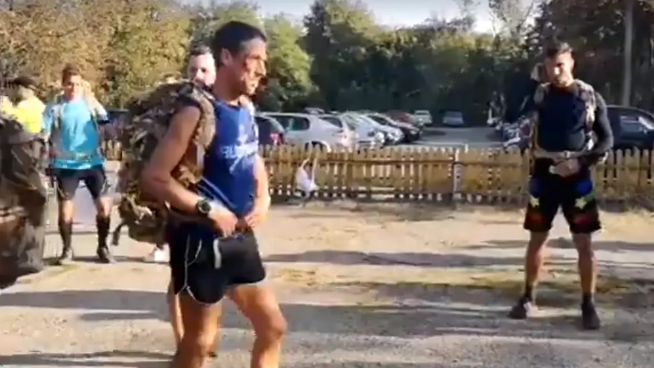 Au alergat cu Lupii Negri, cu un rucsac de 10 kilograme pe spate - VIDEO
