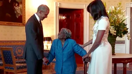 O femeie de 106 ani dansează la Casa Albă. Reacția familiei Obama