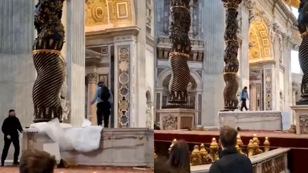 Incident la Vatican: Altarul principal din Bazilica Sf. Petru a fost VANDALIZAT de un cetățean român