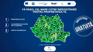 Lista celor 660 de comune beneficiare de fonduri europene pentru realizarea lucrărilor de înregistrare sistematică
