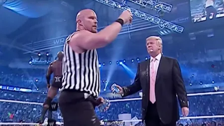 Wrestling geopolitic. Fake fight Trump-Kim