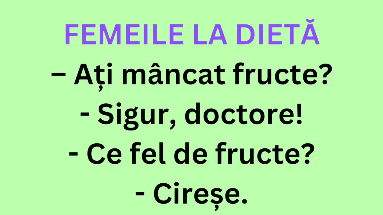 Bancul de vineri | Femeile la dietă