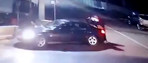 VIDEO | Șoferul unui BMW, filmat în timp ce fură cartofi din fața unui magazin sătesc din județul Buzău