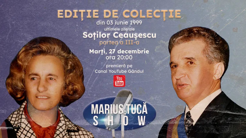 Marius Tucă Show începe marți, 27 decembrie, de la ora 20.00, pe gândul.ro