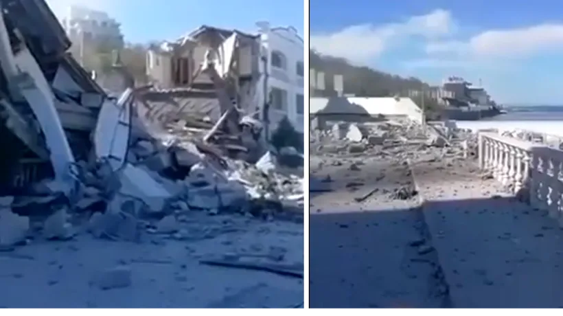 O rachetă rusească a distrus hotelul din Odesa, cunoscut ca fortăreața elitei rusești