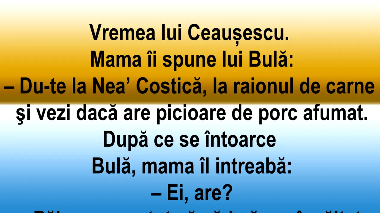 Bancul de azi | Bulă merge la alimentară