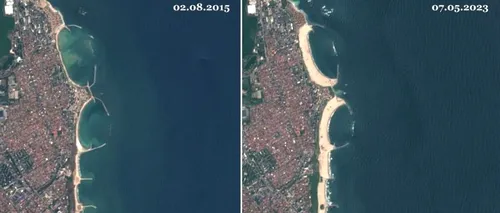 Eroziunea costieră văzută din satelit. Cercetător: ”Litoralul românesc are peste 240 km, o mare parte fiind sub semnul eroziunii”