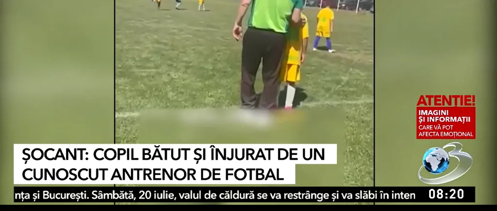 Un copil de 10 ani a fost înjurat și bătut de antrenorul său în timpul unui meci. Părinții nu au spus nimic, deși erau acolo