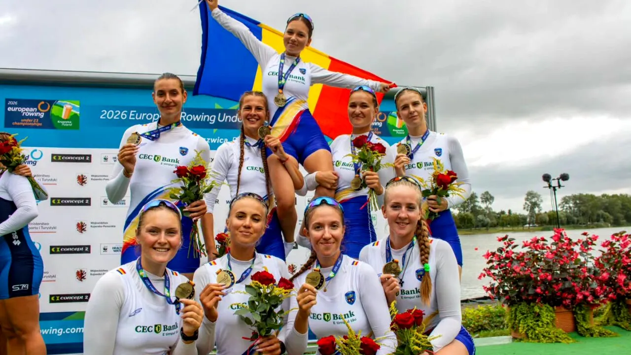 România domină Europenele U23 de canotaj: nouă medalii de aur și una de argint