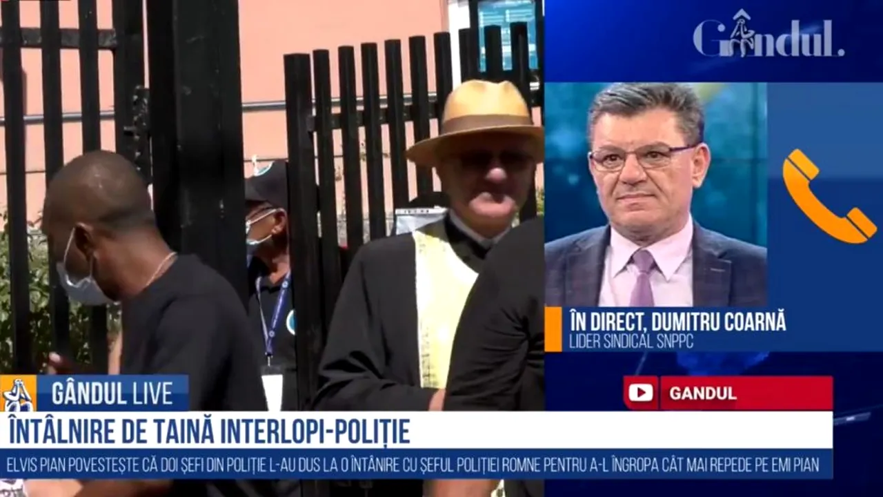 GÂNDUL LIVE. Dumitru Coarnă, liderul sindical SNPPC, confirmă întâlnirea de taină dintre șefii din Poliție și reprezentanții clanului Duduianu! „Nu s-a negociat nimic. A fost o discuție extrem de clară”