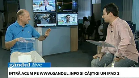 GÂNDUL LIVE. Traian Băsescu: Am avut mână bună cu actuala conducere a Parchetului General și DNA