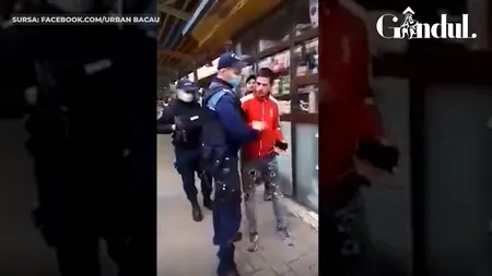 GÂNDUL LIVE. Scandal-monstru la Bacău! Comercianții refuză să poarte mască și se ceartă cu poliția, când sunt amendați: „De ce tragi, bă?”