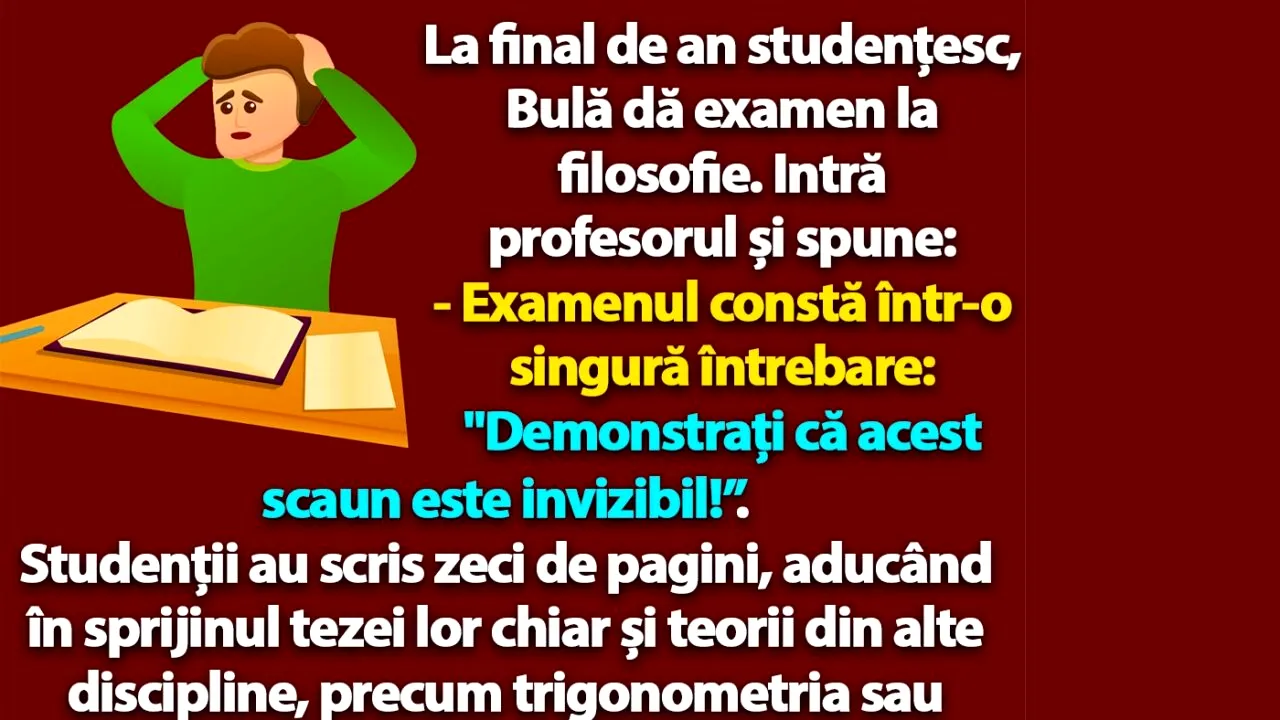 BANC | Bulă dă examen la filosofie: 