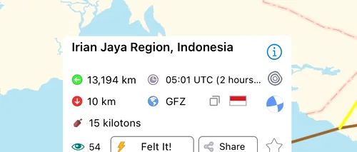 Cutremur cu magnitudinea 5,9 în largul Indoneziei