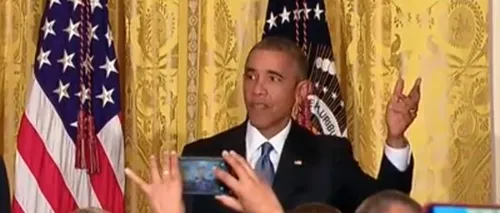 Barack Obama a fost întrerupt în timpul unui discurs de un protestatar. Cum a reacționat înainte să ceară evacuarea acestuia din sală
