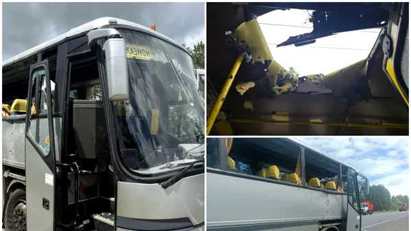 Rusia acuză Ucraina că o dronă a lovit un autobuz cu copii din Belarus, în regiunea Briansk. Kievul neagă