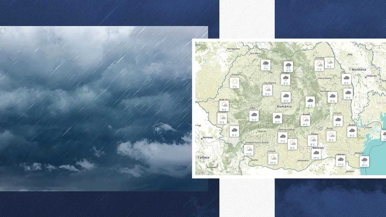 „Am început ziua cu o vreme mohorâtă”. ANM, precizări de ultimă oră pentru Gândul. Unde va ploua și cât de tare va bate vântul