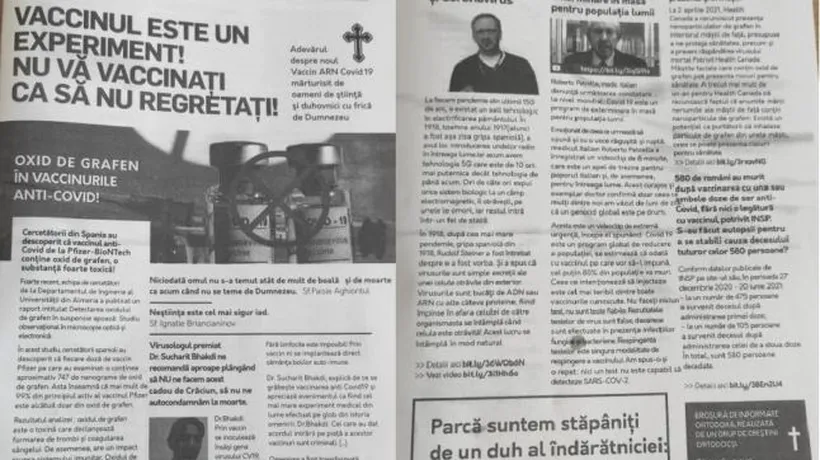 Mai multe broșuri anti-vaccin au fost împărţite în incinta Catedralei Arhiepiscopale de la Suceava