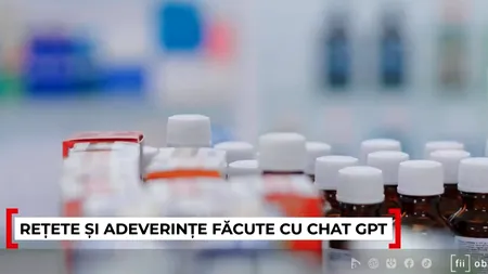Rețete și adeverințe făcute cu Chat GPT. Inteligența artificială e folosită tot mai mult pentru FALSURI
