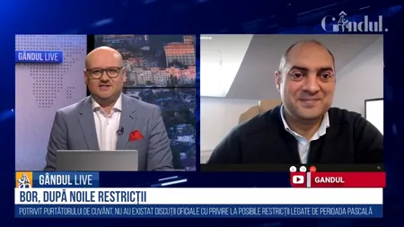 GÂNDUL LIVE. Gelu Duminică: Trebuie să rămânem în stare de alertă. Mesajul lui Iohannis a fost corect, cu excepția sintagmei că „ne înecăm la mal”