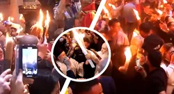 Momentul în care Lumina Sfântă s-a aprins la Ierusalim