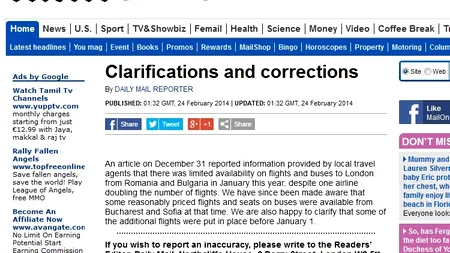 Câinele de pază al presei britanice a decis SĂ NU ANCHETEZE 81 de plângeri depuse împotriva Daily Mail pentru articolul demontat de Gândul