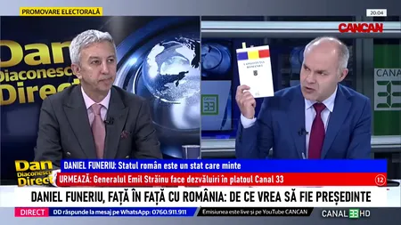 Daniel Funeriu: „Votul românilor a fost furat” + „Dacă o să fiu ales președinte, pixul acesta nu o să semneze niciun ministru care nu-i competent”