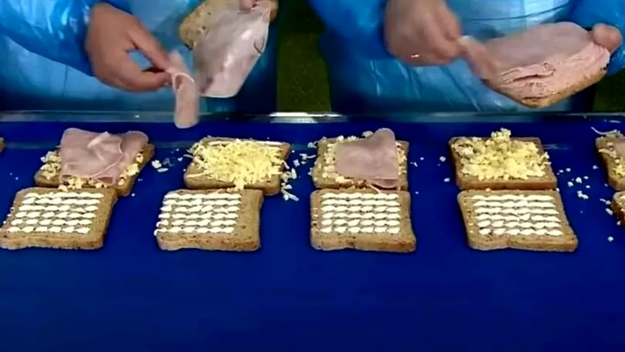 Ce mănânci, DE FAPT, când cumperi un sandviș în formă de triunghi de la magazin. Procesul de producție a fost dezvăluit