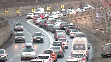 Aglomerație pe Valea Prahovei, înaintea minivacanței de trei zile
