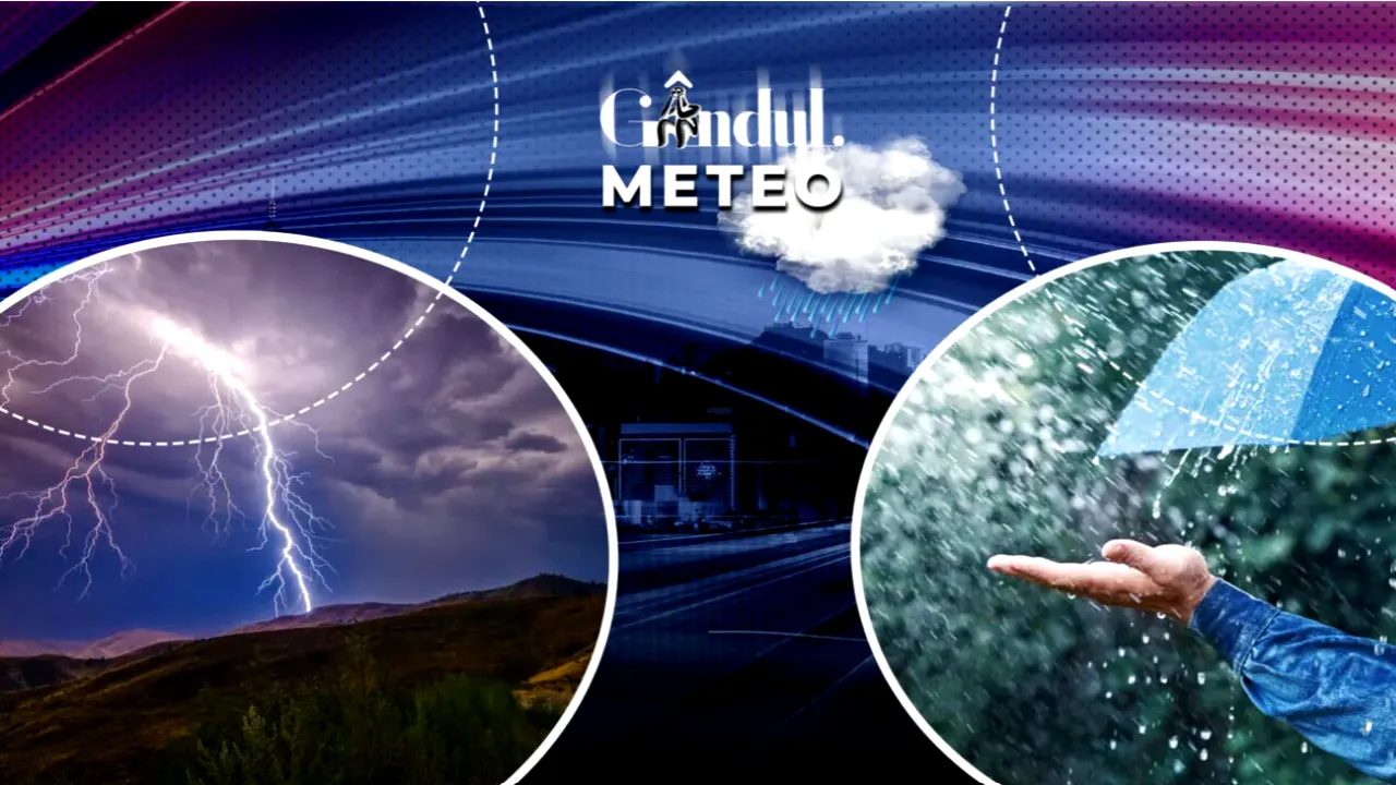 ANM, alertă meteo de ultimă oră. Ce valabilitate are și unde se vor înregistra ploi torențiale și grindină