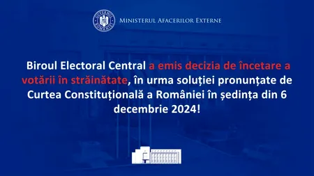 MAE: Toate SECȚIILE de VOTARE sunt ÎNCHISE, conform deciziei BEC/Orice alte informații din spațiul public sunt DEZINFORMĂRI
