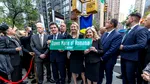 „The Queen Marie of Romania Corner”: Nicușor Dan și Mirabela Grădinaru au inaugurat o intersecție cu numele Reginei Maria la New York