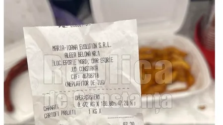 Să leșine, nu alta! Câți lei a putut să plătească un turist pe o porție de CARTOFI prăjiți în Eforie Nord