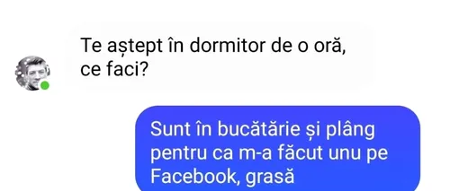 Bancul de marți | Te aștept în dormitor de o oră, ce faci?