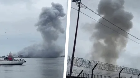 Compania Națională Administrația Porturilor Maritime Constanța, reacție după ce o dronă marină a explodat: ”S-a evitat pierderea de vieți omenești”
