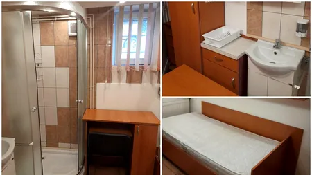 Celebra garsonieră de 11 metri pătrați din Cluj e acum istorie. La Târgu Mureș e oferită spre închiriere una cu dușul lipit de birou