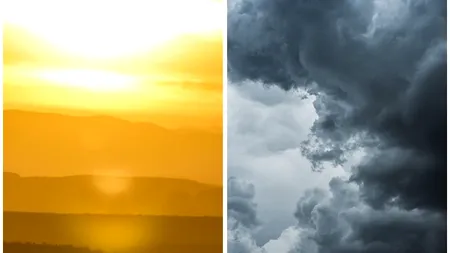 România, între temperaturi de 41 de grade și furtuni violente. Cum arată harta noilor coduri portocalii și galbene anunțate de meteorologi