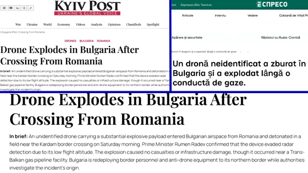 Ce scrie presa din Ucraina despre drona care a explodat în Bulgaria, lângă granița cu România