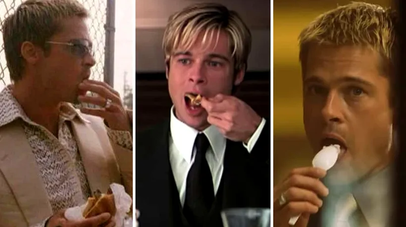 Motivul pentru care Brad PITT apare mâncând în toate filmele în care a jucat. Singura excepție este „Fight Club”