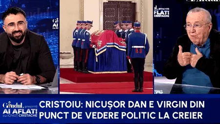 Cristoiu susține că Nicușor Dan face, fără să știe, elogiul protectoratului RUS prin ceremonia de la Cotroceni, închinată domnitorului Ghica