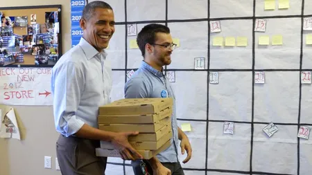 Pizza gratuită pentru americanul care îi va întreba pe Obama și Romney ce fel de pizza preferă