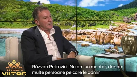 ÎNAPOI ÎN VIITOR | Răzvan Petrovici, despre persoanele care îl inspiră: Nu am un mentor, dar am multe persoane pe care le admir