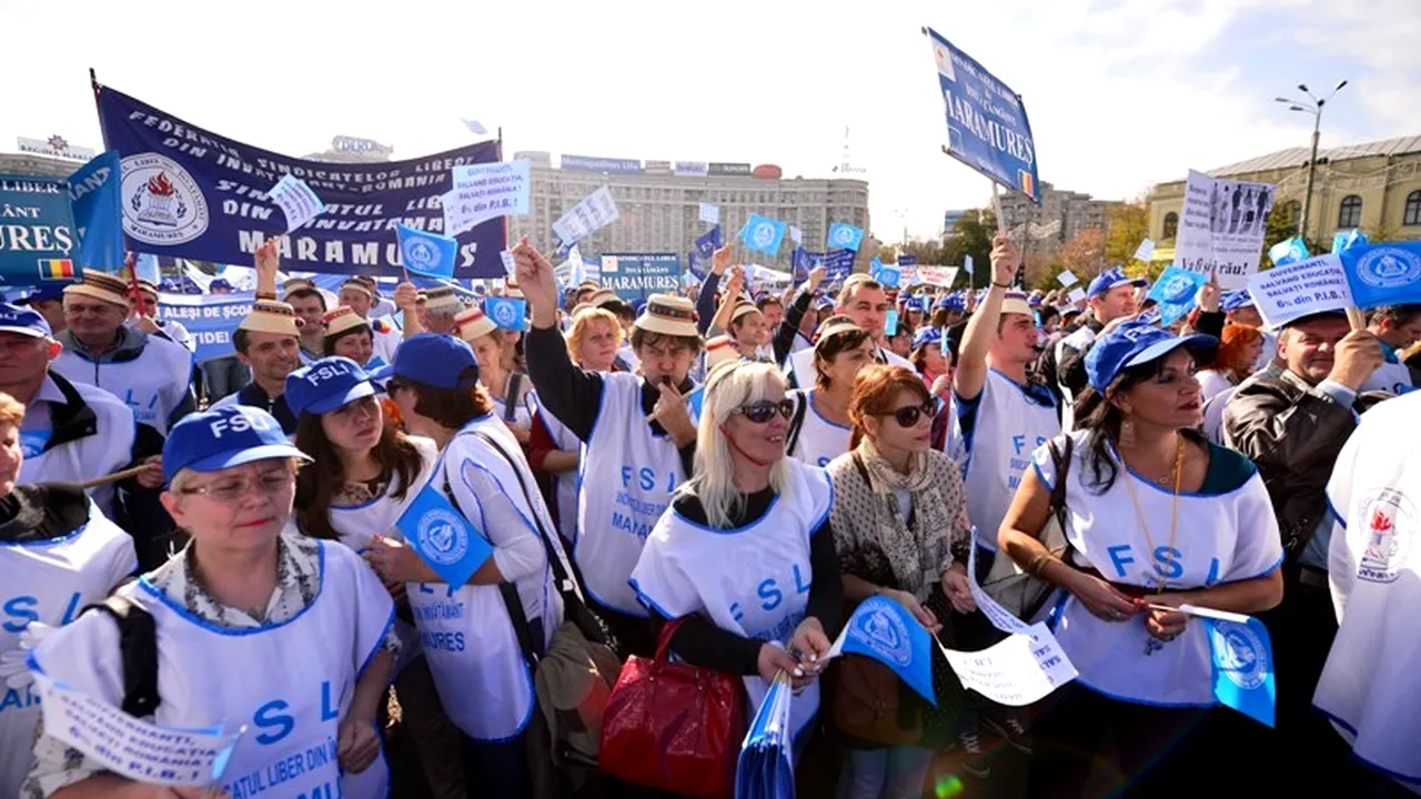 VIDEO. Mitingul profesorilor din Capitală: „Noi v-am educat, voi ne-ați trădat