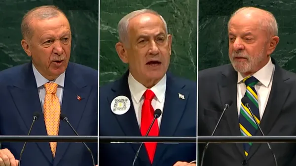 Reacția amuzantă a premierului Netanyahu după ce președintele Braziliei și Erdogan au criticat Israelul pentru războiul din Fâșia Gaza la Adunarea ONU